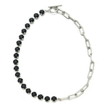 Retro Rose Pink CZ Choker Tennis Chain Necklace For Women AAA+ CZ
