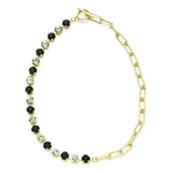 Retro Rose Pink CZ Choker Tennis Chain Necklace For Women AAA+ CZ