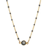 Bohemian Evil Eye Pendant Necklace Stainless Steel Chain