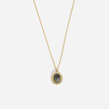 Labradorite Charm Necklace Stainless Steel