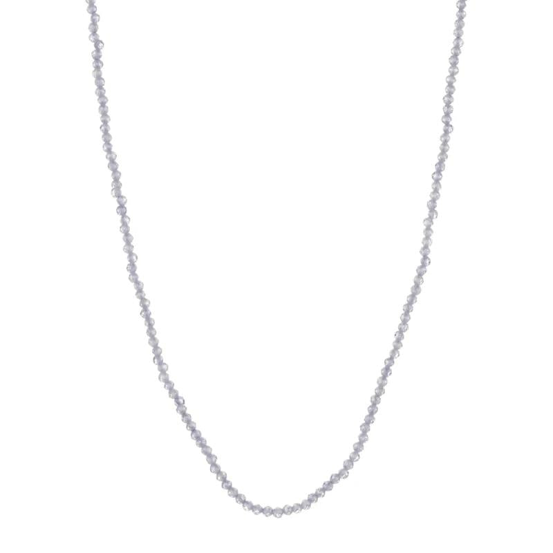 Small Shine Natural Stone Crystal Quartz Zirconia Tourmaline Necklace