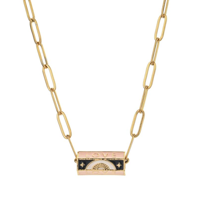 Multicolor Eye Colorful Enamel Necklace Evil Eye Charm Chain for Women Girls