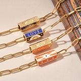 Multicolor Eye Colorful Enamel Necklace Evil Eye Charm Chain for Women Girls