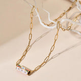 Multicolor Eye Colorful Enamel Necklace Evil Eye Charm Chain for Women Girls