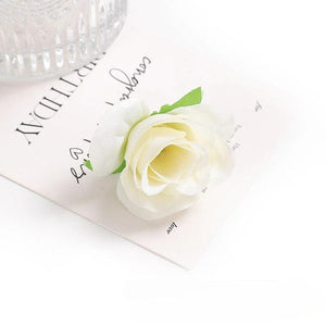 30PCS Artificial Rose Head DIY Wreath Silk Flower