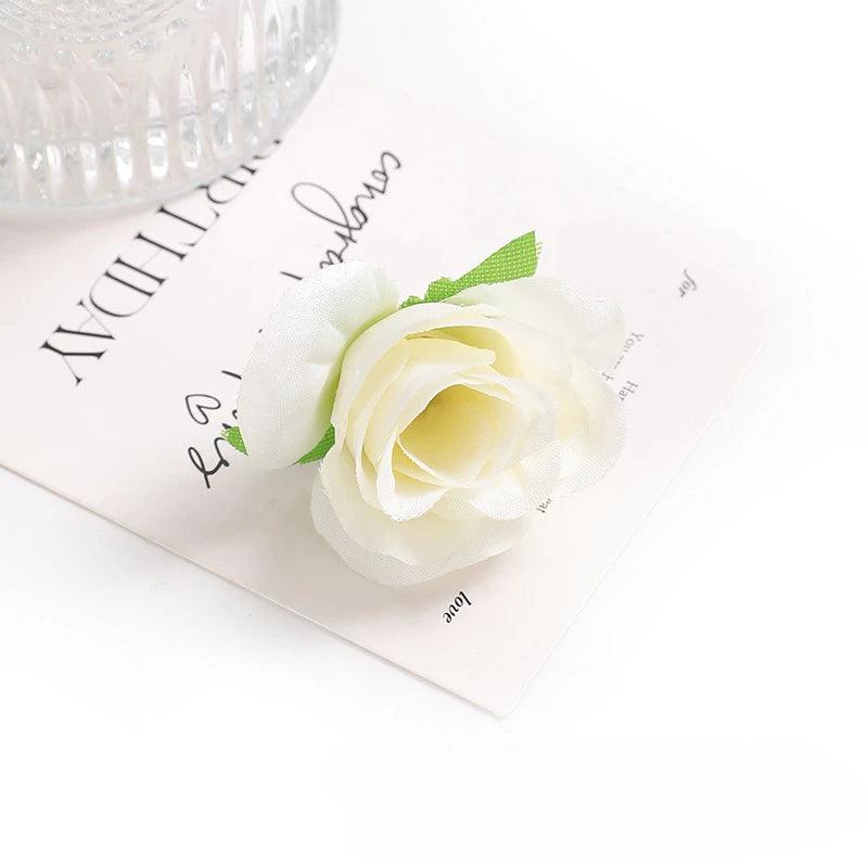 30PCS Artificial Rose Head DIY Wreath Silk Flower