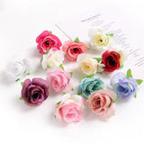 30PCS Artificial Rose Head DIY Wreath Silk Flower