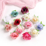30PCS Artificial Rose Head DIY Wreath Silk Flower
