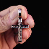 Hip Hop Cross Pendant Necklace Zircon Tennis Chain Iced Out Bling Necklaces