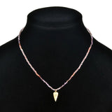 Lapis Lazuli Quartz Pendant Choker Necklace for Girls