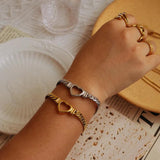 Gold-Plated Waterproof Stainless Steel Love Heart Shape Necklace