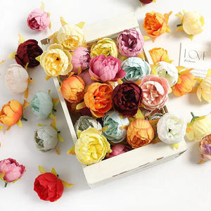 20PCS 5-6CM European Rose Bract Artificial Flower DIY Craft Accessories