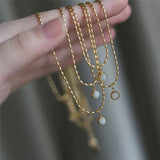 Natural Aventurine Jade Pendant Necklace for Women