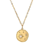 Sun Pendant Stainless Steel Necklace Choker Chain Gift