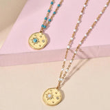 Sun Pendant Stainless Steel Necklace Choker Chain Gift