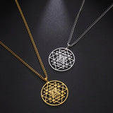 Sacred Geometry Necklace Sri Yantra Symbol Pendant
