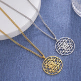Sacred Geometry Necklace Sri Yantra Symbol Pendant
