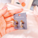 Big Round Cubic Zirconia Stud Earrings for Women Girls
