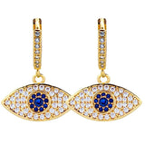 Evil Eye Zircon Hoop Earrings for Women