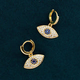 Evil Eye Zircon Hoop Earrings for Women