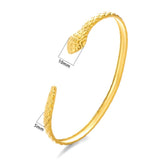 18K Stainless Steel Snake Bracelet for Women, Hollow Opening