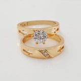 2 Rings Jewelry Cross Women 18k AAA+ Cubic Zircon