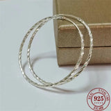 Senlissi 925 Silver Women's Hoop Earrings 18K Plated Drop Earrings 30-60mm