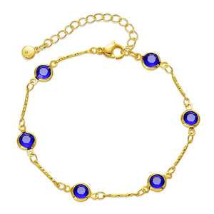 Purple Zircon Bracelet Plated 18K Minimalist Jewelry for Women