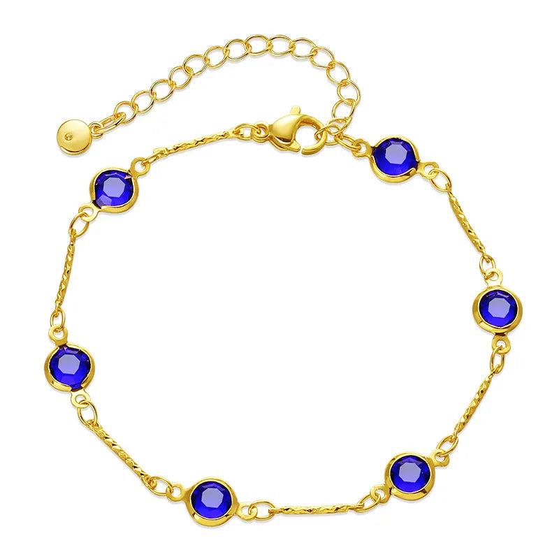 Purple Zircon Bracelet Plated 18K Minimalist Jewelry for Women
