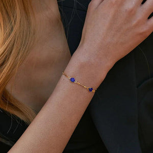 Purple Zircon Bracelet Plated 18K Minimalist Jewelry for Women