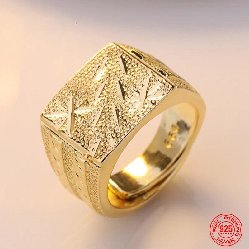 Adjustable 24K Ring for Women & Men, Engagement Party Wedding Jewelry