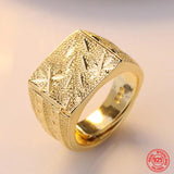 Adjustable 24K Ring for Women & Men, Engagement Party Wedding Jewelry