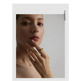 Stainless Steel Statement Golden Metal Rope Ring for Women
