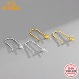 TrustDavis 925 Silver U-shaped Pearl Jade Clip DIY Earring
