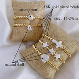 KKBEAD Bracelets Waterproof Shell Heart Star Cross Charm Bracelets