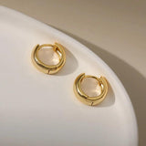 Twisted Stud Earrings 18K Plated Women Accessories Gift Bijoux Ete