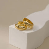 Twisted Stud Earrings 18K Plated Women Accessories Gift Bijoux Ete