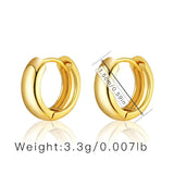 Twisted Stud Earrings 18K Plated Women Accessories Gift Bijoux Ete