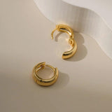 Twisted Stud Earrings 18K Plated Women Accessories Gift Bijoux Ete