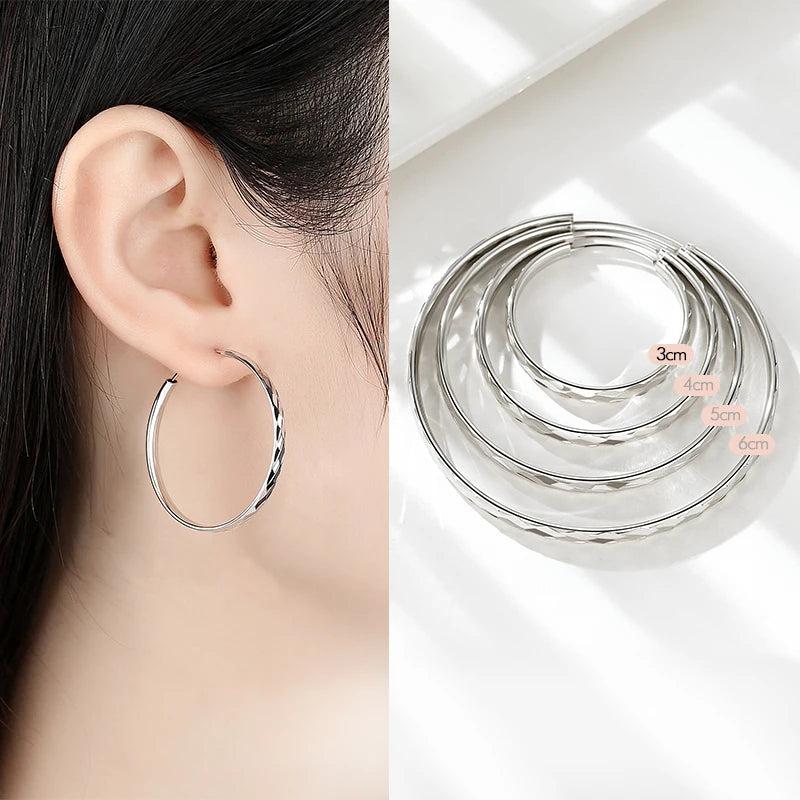 Senlissi - 925 Silver Plated Rose Drop Earrings For Women