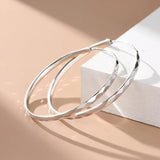 Senlissi - 925 Silver Plated Rose Drop Earrings For Women