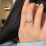 Geometric Stainless Steel Wavy Finger Ring
