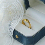 Geometric Stainless Steel Wavy Finger Ring