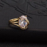 Oval Zircon Rings CZ 18k Jewelry AAA+