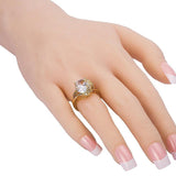 Oval Zircon Rings CZ 18k Jewelry AAA+