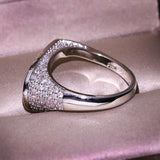 14K Natural AAA Diamond Gemstone Wedding Band Ring Unisex