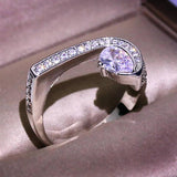 14K Natural AAA Diamond Gemstone Wedding Band Ring Unisex
