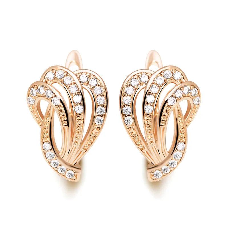 Zircon Hoop Earrings 18k CZ