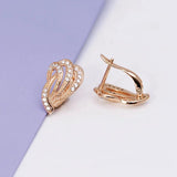 Zircon Hoop Earrings 18k CZ