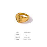 Romantic Heart Stainless Steel Ring Angel Ring Anniversary Jewelry Gift